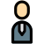 Student in uniform as a stickman isolated icon