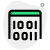 Web binary on internet website isolated on white background icon