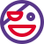 Face expression with an eye patch smiling emoticon icon