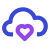 Cloud heart icon