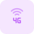 Fourth generation network and internet connectivity logotype icon