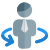 Repetitive shift of an businessman for work schedule icon