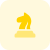 Chess horse piece isolated on a white background icon