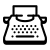 Máquina de escrever com papel icon