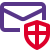 Email shield protection icon