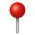 rundes Stecknadel-Emoji icon