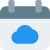 Schedule a calendar with online cloud network icon