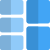 Right double row grid lines parting into sections icon