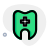 Dental Care department in a hospital section with tooth logotype icon