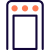 Metal detector door for security entrance layout icon