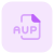 Files in AUP format can be opened with Audacity icon