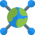 Global relation in cencern with modern economic connection icon