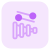 Xylophone with a stick for a melodious sound playback icon