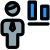 Button alignment of a word document for an businessman to adjust icon