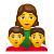 família - mulher-menina-menino icon