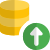 Online company database files uploaded on system icon