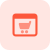 Online e-commerce website with a shopping trolley web browser page icon