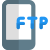 File transfer application on cell phone isolated on a white background icon