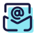 carta com sinal de e-mail icon
