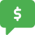 Instant online money transfer over messaging service icon