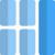 Right bar strip with grid lines parting sections icon