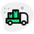 Pickup truck with large and heavy item delivery icon