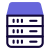 Modern server computer stacked on each other icon