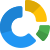 Doughnut Pie chart comparison with multiple sections layout icon