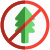 Deforestation or cutting of plants prohibited by the government icon