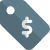 Dollar money label for shopping mall price tag icon