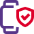 Smartwatch antivirus defensive program installed in built icon