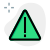 Triangular signboard with exclamation mark signal warning icon