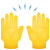 Emoji „Hände heben“. icon