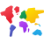 世界地図-大陸 icon