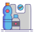 外部可重复使用瓶子回收中心平面图标线性颜色平面图标 icon