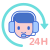 24 Hours Support icon