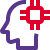 Brain power processing CPU isolated on a white background icon