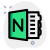 Microsoft OneNote is a computer program for free-form information gathering and multi-user collaboration icon