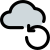 Reload cloud content with refresh arrow button icon