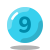 Circled 9 icon