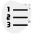 Number list format in acending sequence order icon