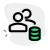 Database of multiple employers for data analysis work icon