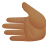 emoji-main-gauche-peau-foncée-moyenne icon