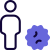 Continuous Corona virus affecting human being isolated on a white background icon