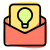 Invitation message for a lighting equipment shop opening icon