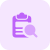 Find vital information from the clipboard report icon