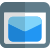 Email messenger on a landing page builder icon
