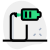 Smartphone battery level at medium state layout icon