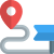 Location with pin for navigation isolated on a white background icon