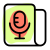 Audio news content isolated on a white background icon